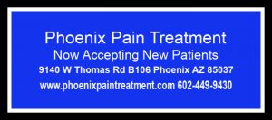 Graphic Stating Call Now Phoenix Pain Treatment Clinics Now Accepting New Patients